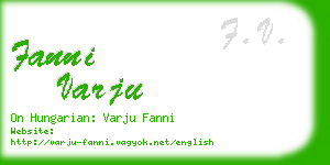 fanni varju business card